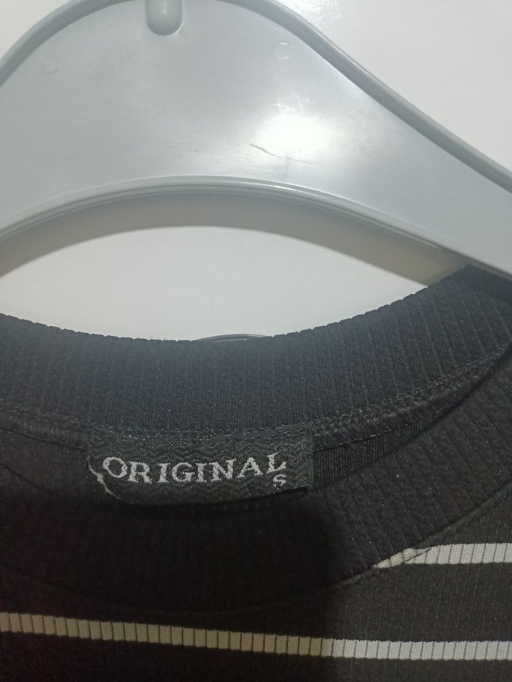 Siyah Beyaz Çizgili Uzun Elbise - Görsel 2