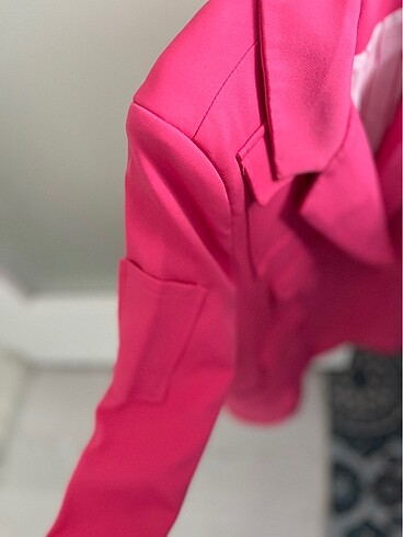s Beden pembe Renk Pembe Blazer ceket