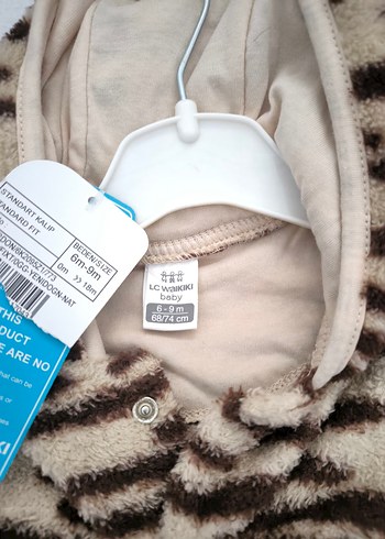 LCW Kahverengi Zebra Desenli Bebek Tulumu pelus - Görsel 2