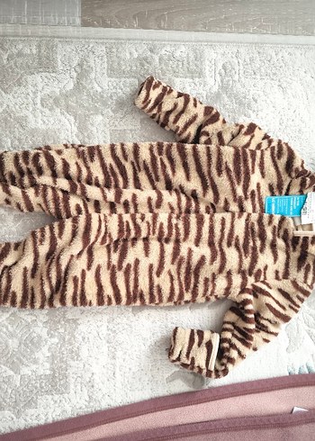 LCW Kahverengi Zebra Desenli Bebek Tulumu pelus - Görsel 3