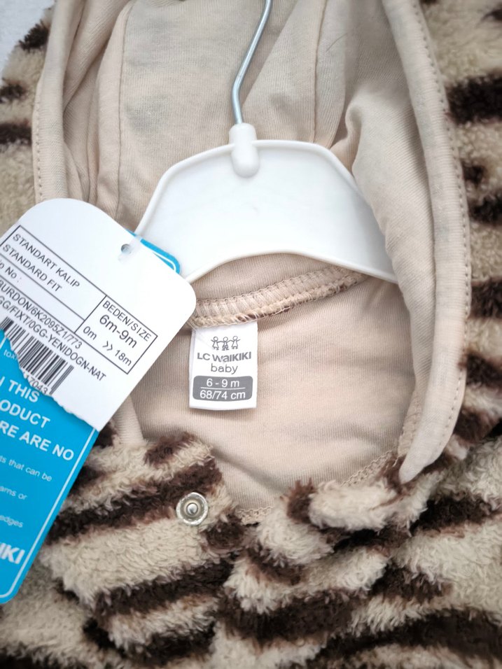 LCW Kahverengi Zebra Desenli Bebek Tulumu pelus - Görsel 2