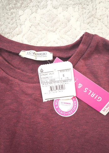 LCW Bordo , Uzun Kollu Anne kız elbise etiketli - Görsel 7