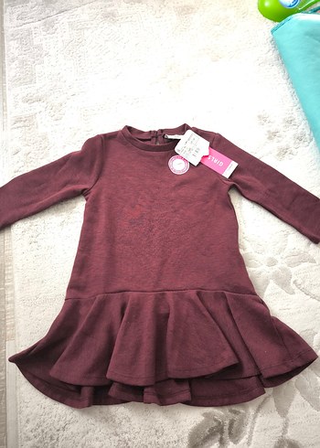 LCW Bordo , Uzun Kollu Anne kız elbise etiketli - Görsel 11