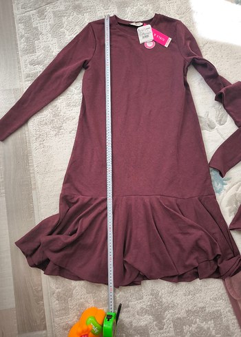 LCW Bordo , Uzun Kollu Anne kız elbise etiketli - Görsel 2