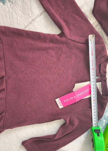 LCW Bordo , Uzun Kollu Anne kız elbise etiketli - Görsel 8