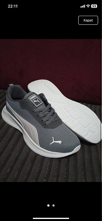 Puma gri spor ayakkabı
