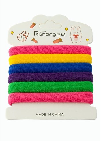 Pastel Renkli Lastikli Çocuk Saç Tokaları - Görsel 15