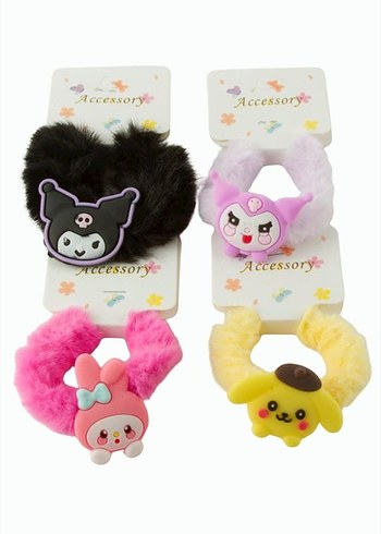 Pastel Renkli Lastikli Çocuk Saç Tokaları - Görsel 14