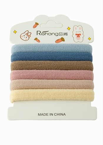 Pastel Renkli Lastikli Çocuk Saç Tokaları - Görsel 12