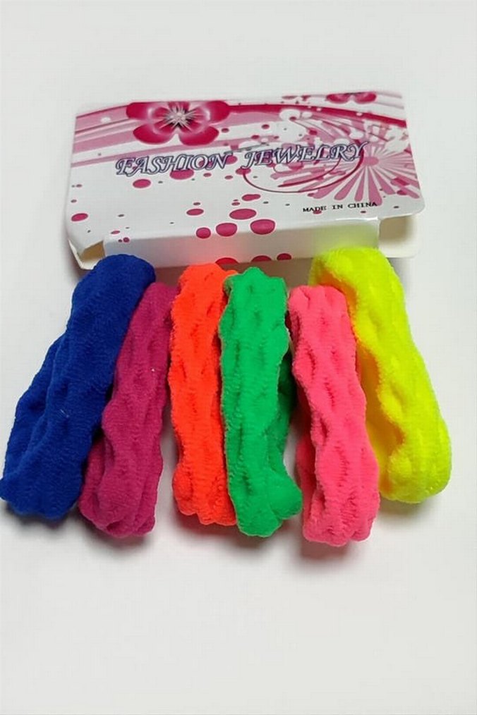 Pastel Renkli Lastikli Çocuk Saç Tokaları - Görsel 5