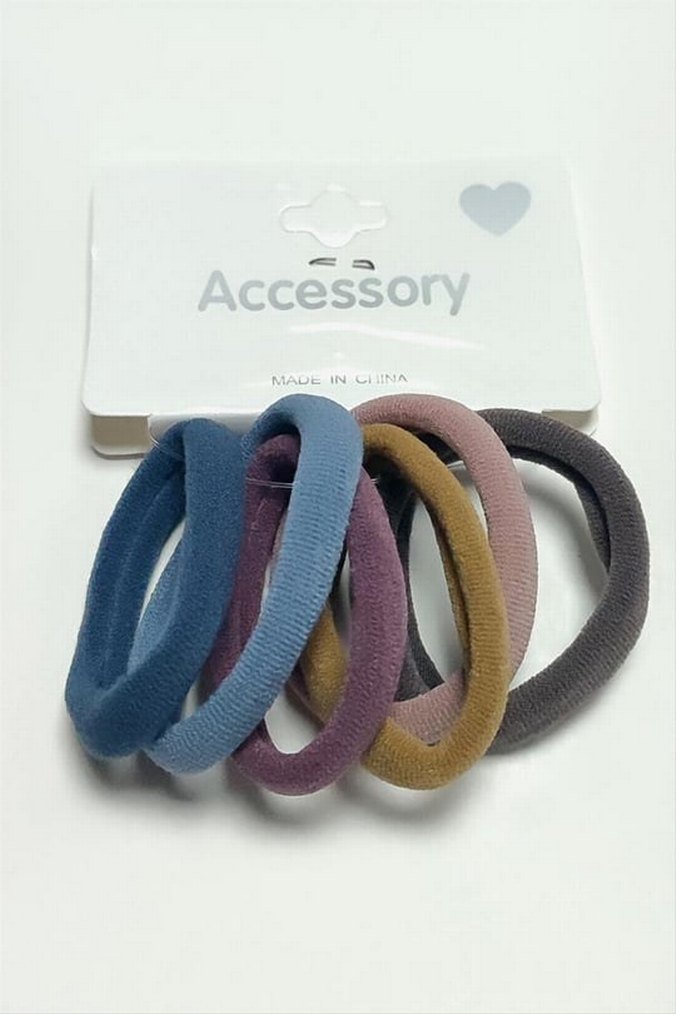 Pastel Renkli Lastikli Çocuk Saç Tokaları - Görsel 2