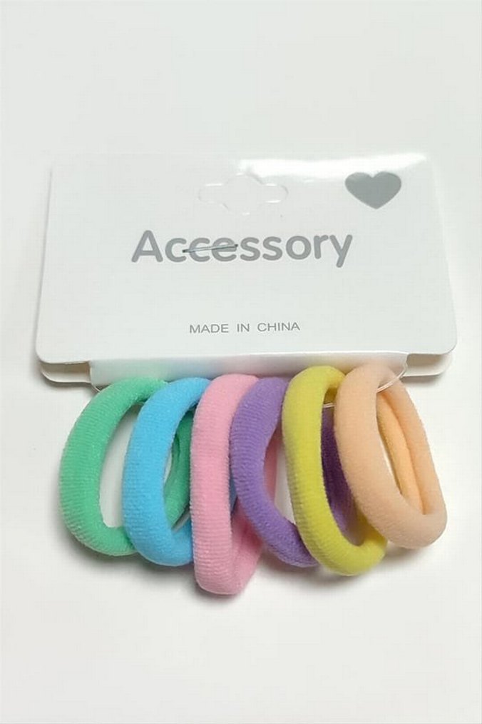 Pastel Renkli Lastikli Çocuk Saç Tokaları - Görsel 3