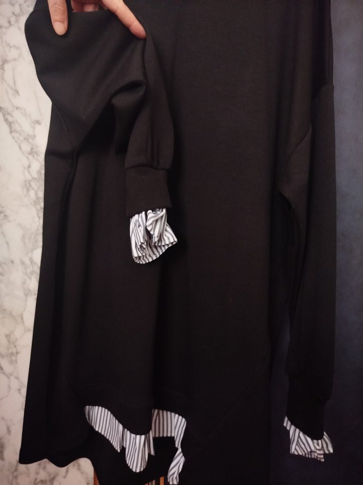 Uzun Kollu Siyah Tunik ve siyah takım ayrı ayrı - Görsel 2