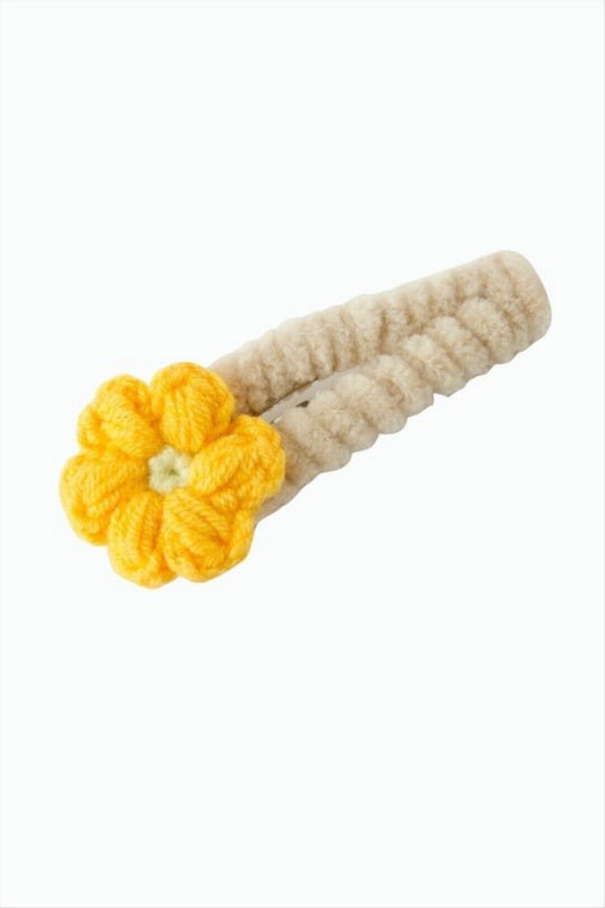 Örgü Çiçekli Bohem Çocuk Toka - Görsel 2