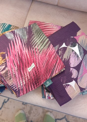 Renkli Pliseli Bohem Kadın eşarp adet 150 - Görsel 2