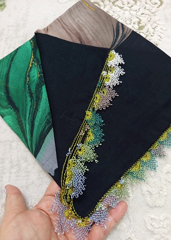 iğne İşlemeli Bohem Kadın tülbent - Görsel 2