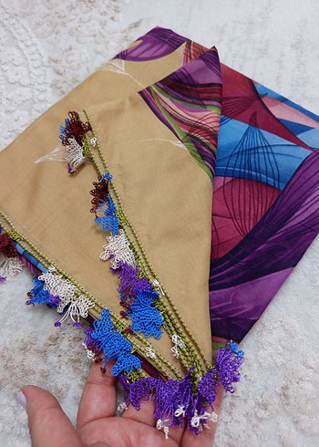 iğne İşlemeli Bohem Kadın tülbent - Görsel 9