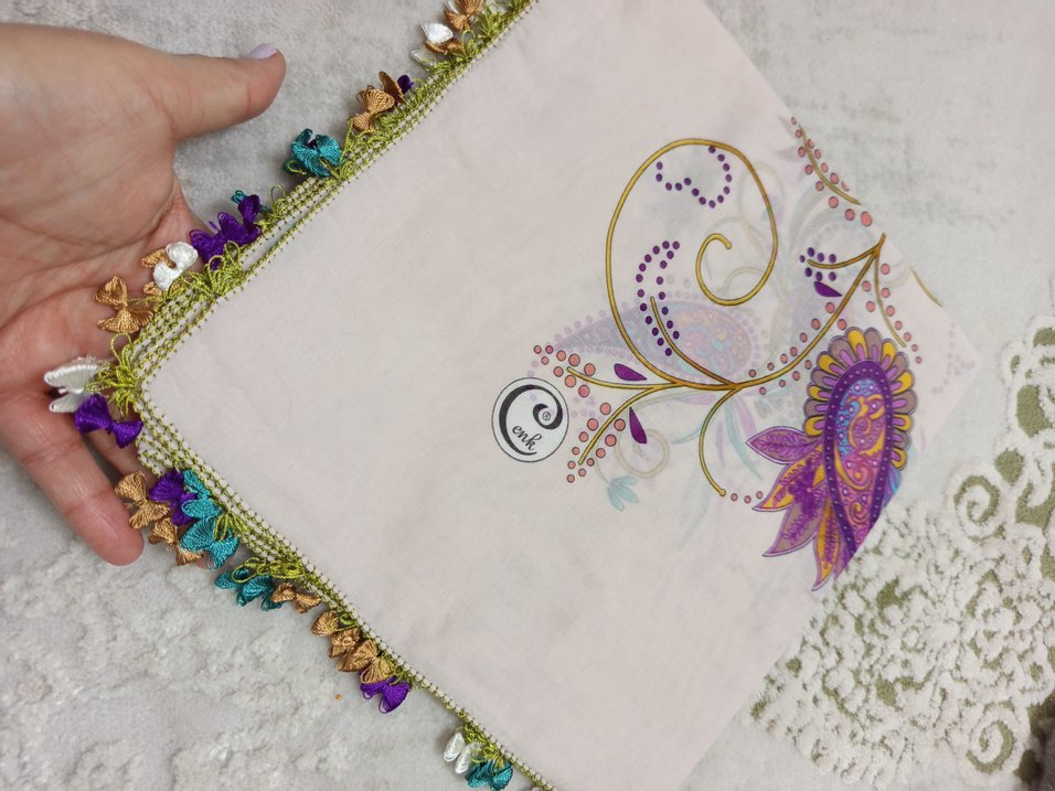 iğne İşlemeli Bohem Kadın tülbent - Görsel 4