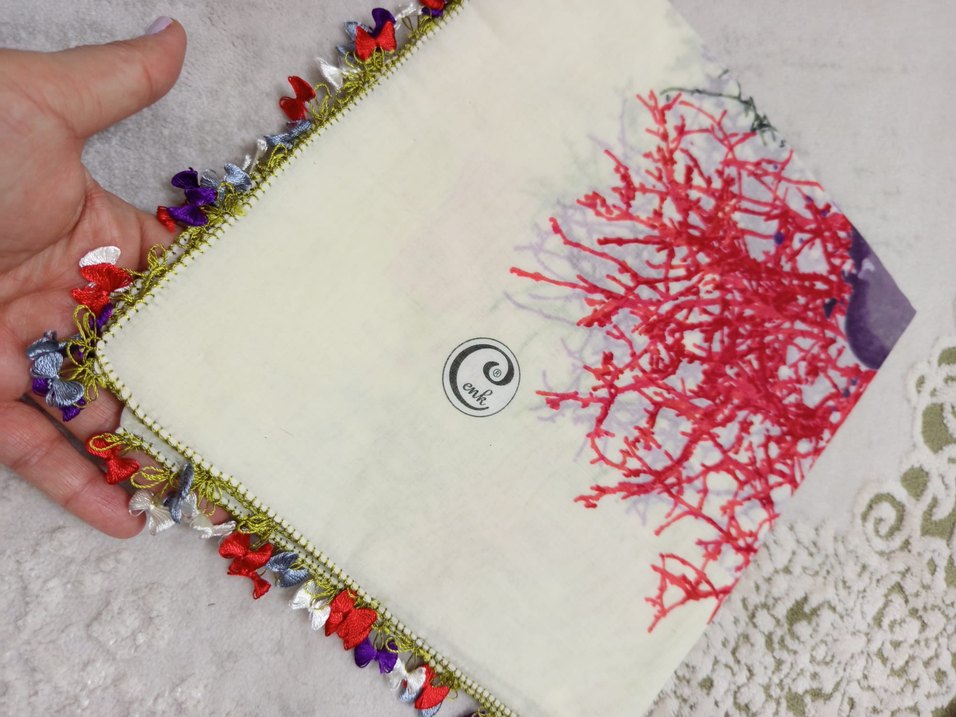 iğne İşlemeli Bohem Kadın tülbent - Görsel 5