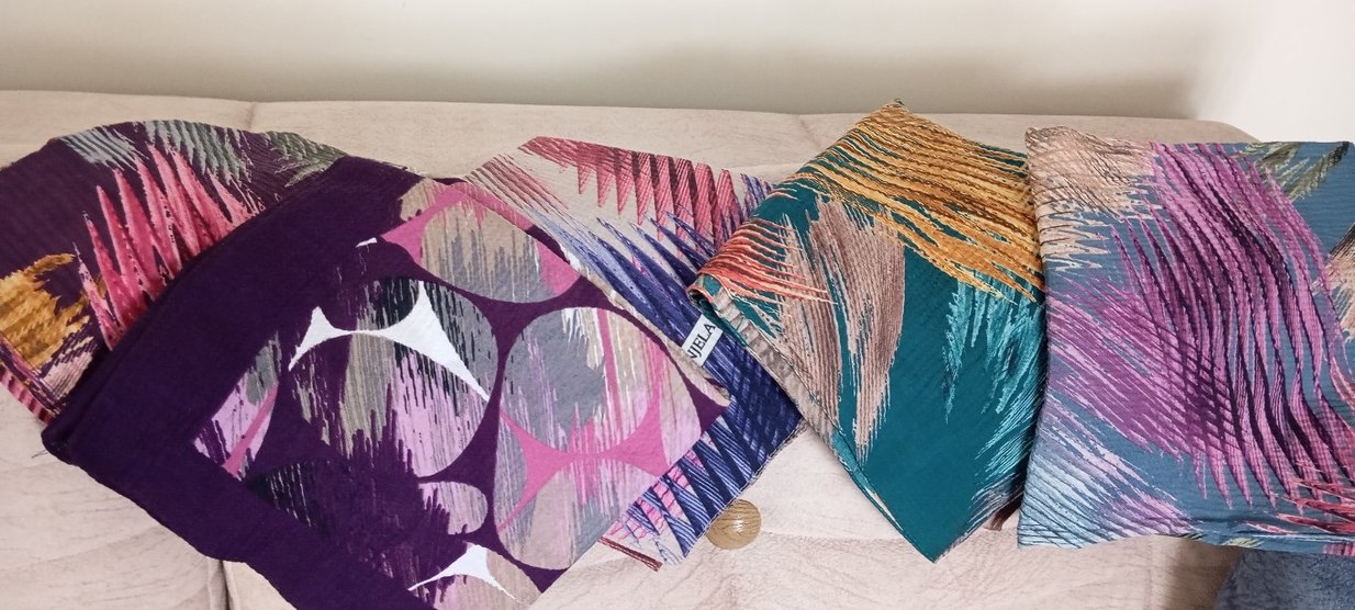 Kadın Çok Renkli Baskılı Eşarp - Görsel 3