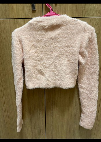 Addax Pembe Örme Uzun Kollu Hırka - Görsel 2