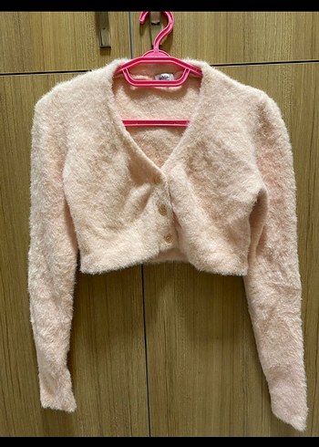 Addax Pembe Örme Uzun Kollu Hırka
