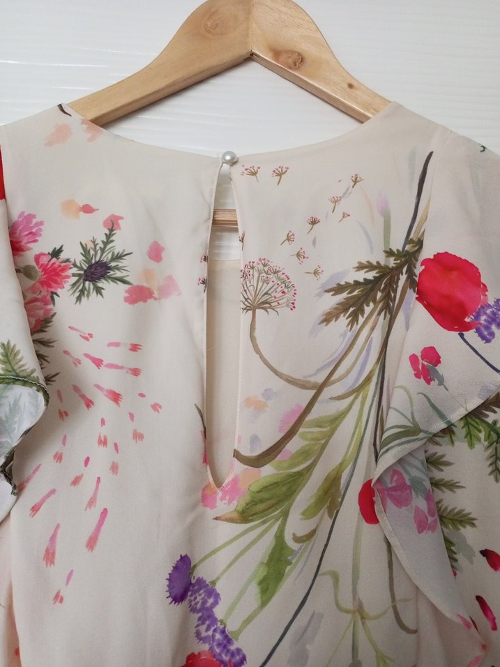 Bohem Çiçek Desenli Hamile Elbisesi - Görsel 4