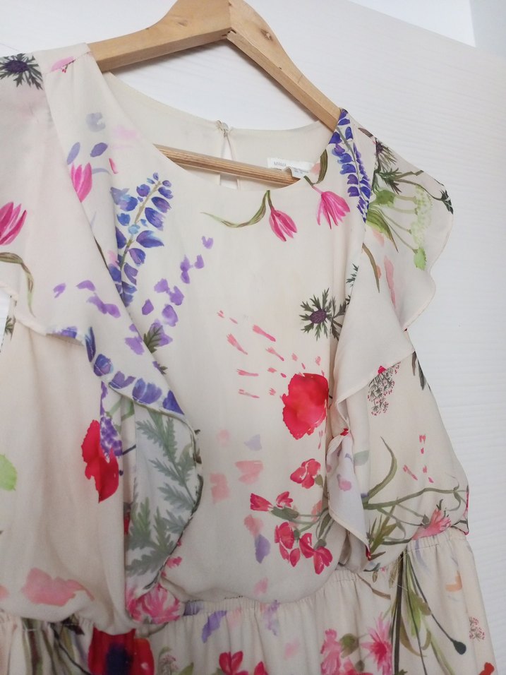 Bohem Çiçek Desenli Hamile Elbisesi - Görsel 2