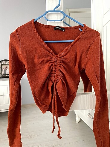 Trendyolmilla crop üst fitilli