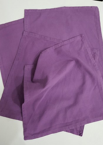 mor renkte 4 parça peçete seti - Görsel 2