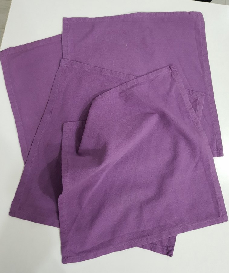 mor renkte 4 parça peçete seti - Görsel 2