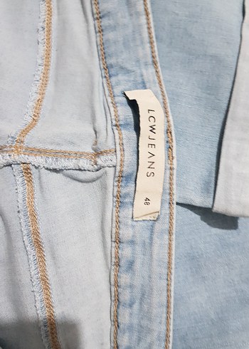 LCW elastanlı, açık mavi denim kadın bermuda - Görsel 3