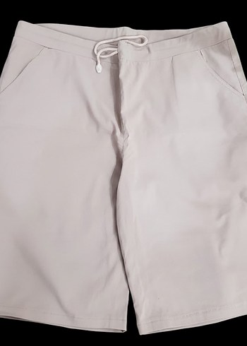 ŞANS tekstil, bej rengi, likralı, kadın diz üstü uzun şort - Görsel 2