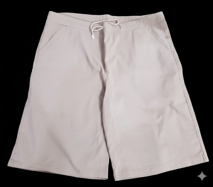 ŞANS tekstil, bej rengi, likralı, kadın diz üstü uzun şort - Görsel 2