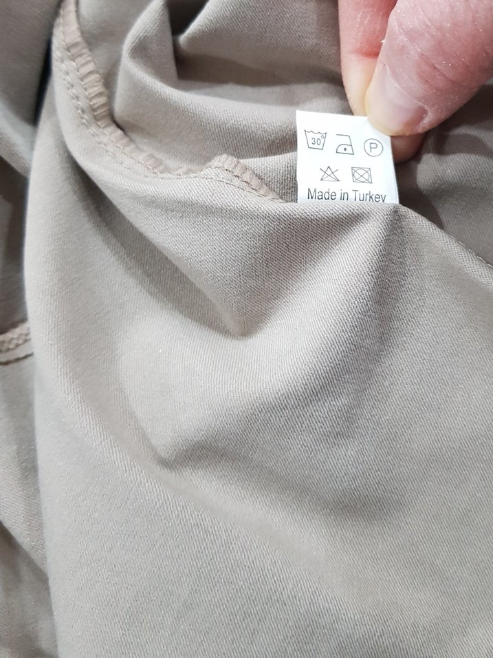 ŞANS tekstil, bej rengi, likralı, kadın diz üstü uzun şort - Görsel 4