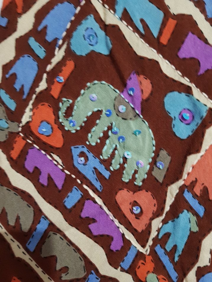 renkli desenli hint işi kolsuz elbise - Görsel 4