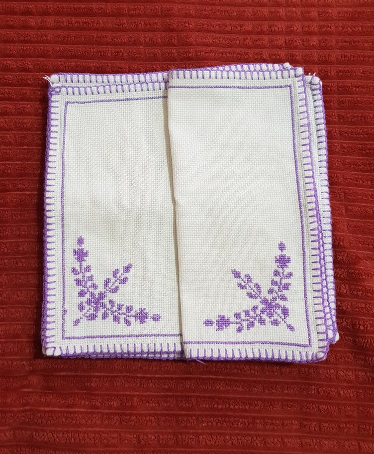 6 parça elişi etamin sehpa örtüsü seti - Görsel 2