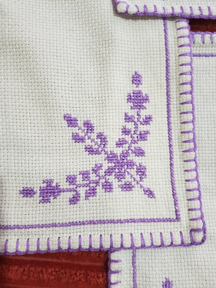 6 parça elişi etamin sehpa örtüsü seti - Görsel 3