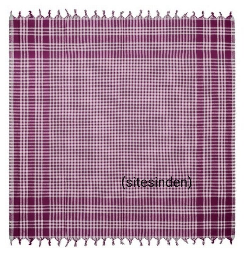 bordo ekoseli piknik veya masa örtüsü - Görsel 3