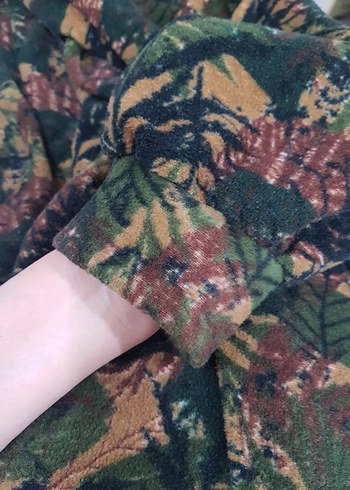 oversize kadın ince polar hırka, kapüşonlu - Görsel 6