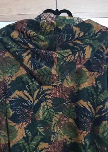 oversize kadın ince polar hırka, kapüşonlu - Görsel 4