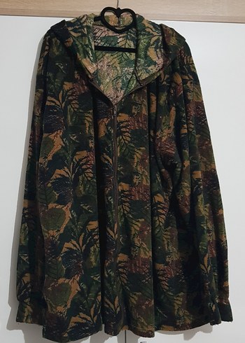 oversize kadın ince polar hırka, kapüşonlu - Görsel 2