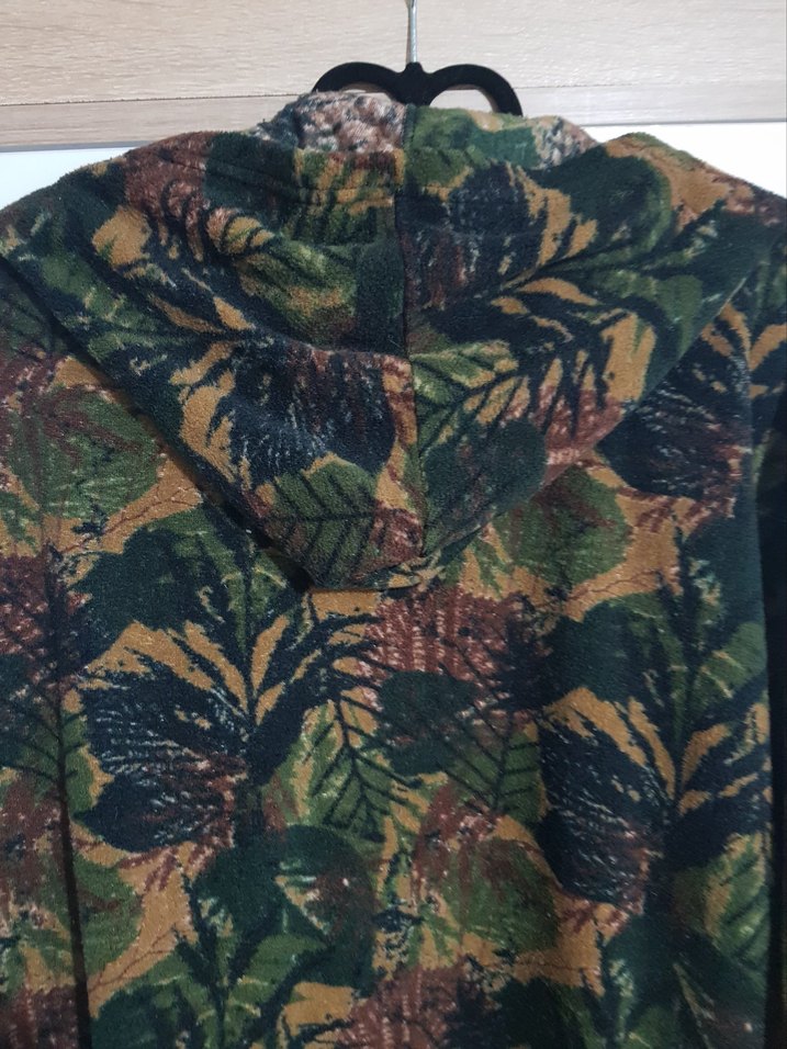 oversize kadın ince polar hırka, kapüşonlu - Görsel 4