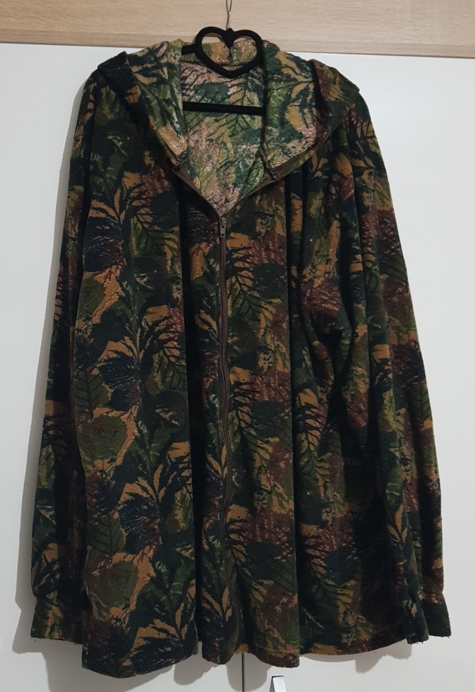 oversize kadın ince polar hırka, kapüşonlu - Görsel 2