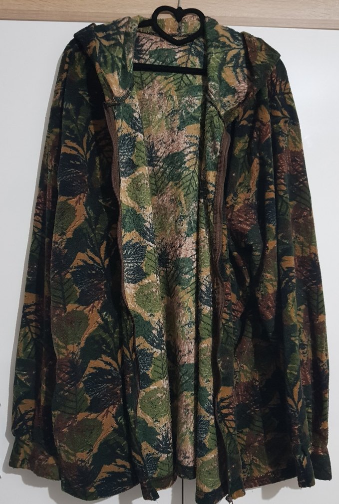 oversize kadın ince polar hırka, kapüşonlu - Görsel 3