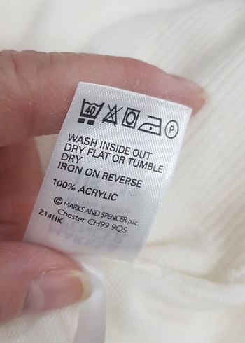 M&S yumuşak, bisiklet yaka, uzun kol, krem rengi kadın kazak - Görsel 6