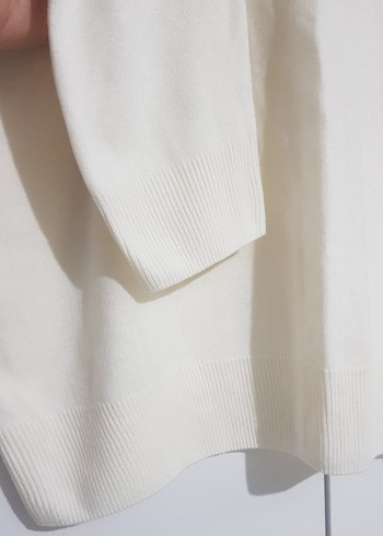 M&S yumuşak, bisiklet yaka, uzun kol, krem rengi kadın kazak - Görsel 4