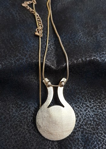 iri mor kristal uçlu çelik kadın kolye - Görsel 6