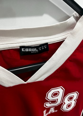 Kırmızı Yüksek Yakalı Uzun Kollu bluz - Görsel 5