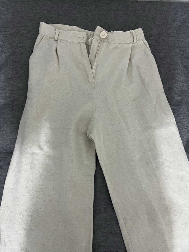 Krem kumaş pantolon - Görsel 2